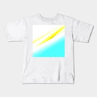 white yellow blue abstract texture Kids T-Shirt